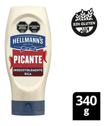 Hellmanns Ader Picante Sqz 340g