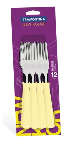 Tenedor New Kolor Crema Tramontina 12pcs