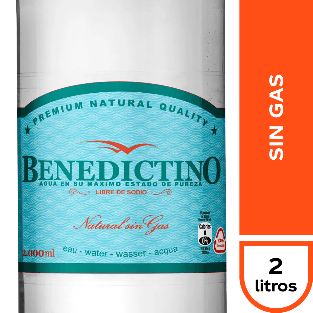 Benedictino sin Gas Pet. 2L x6