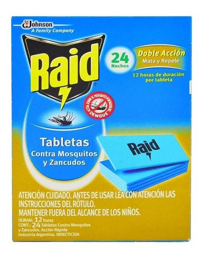Raid Mats Tabletas Tab. Ar 20x12