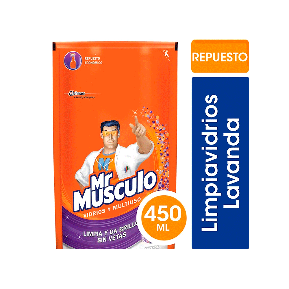 Mr Musculo Rpto Multiuso y Vidrio 450ml