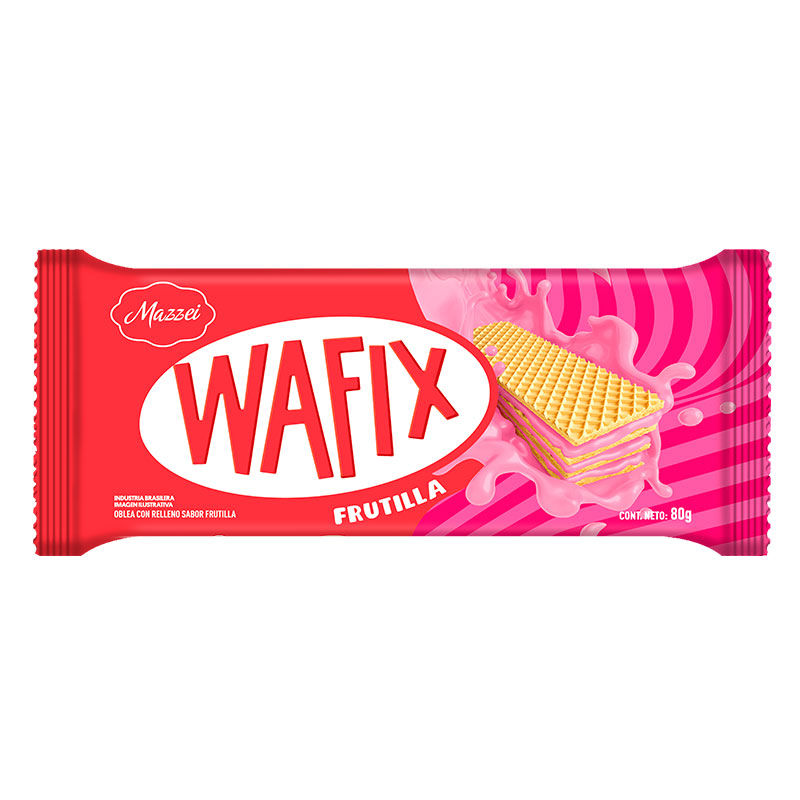 Wafer Frutilla Mazzei 80g