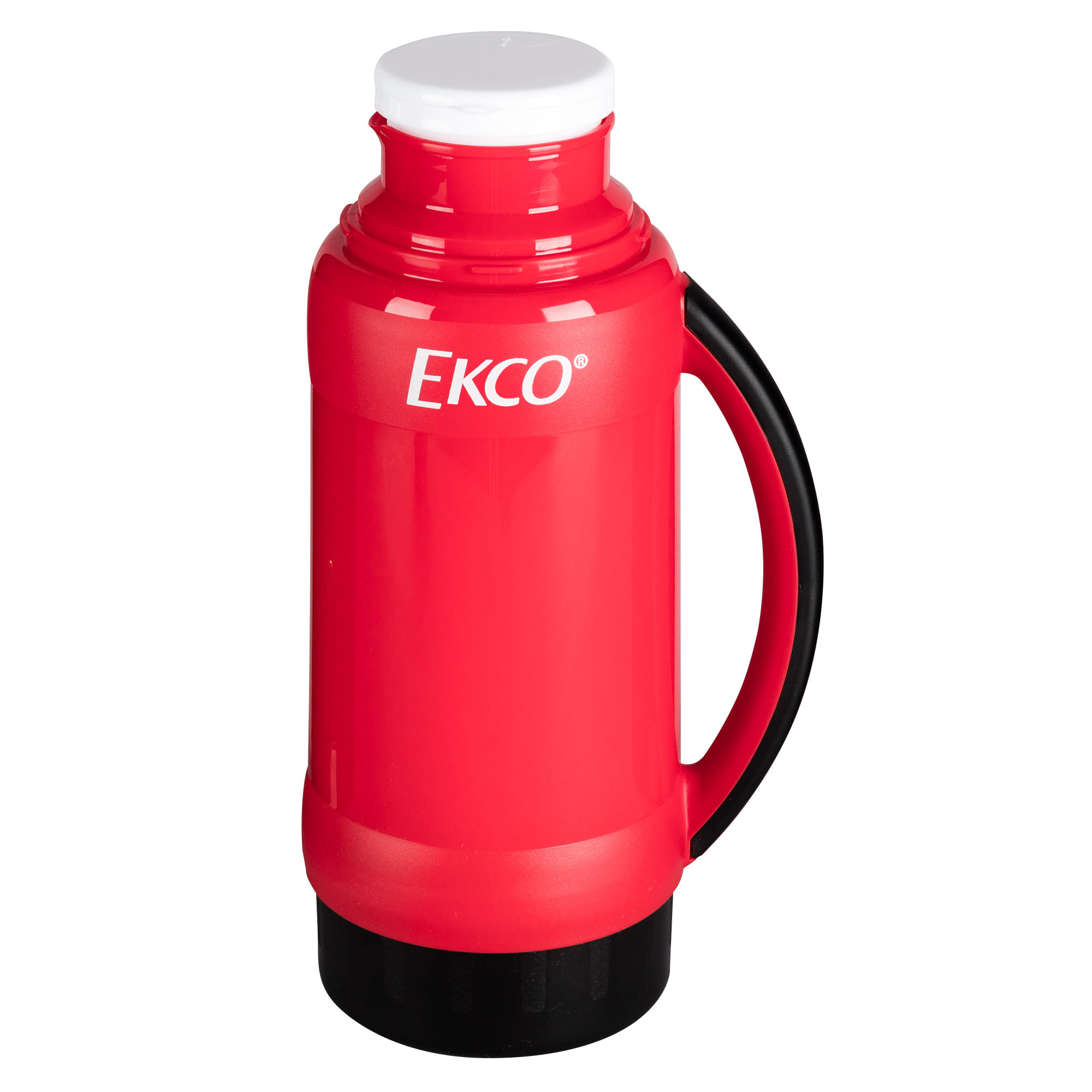 Termo Cristal con Rosca Rojo 1L