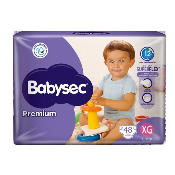 Babysec Pan Premium Jumbo Gde 4-60un