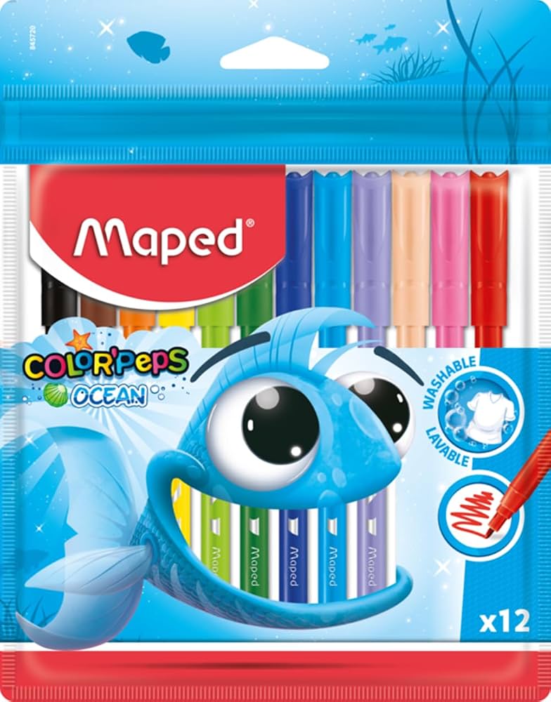 Estuche Marcadores Ocean 6 Colores Maped