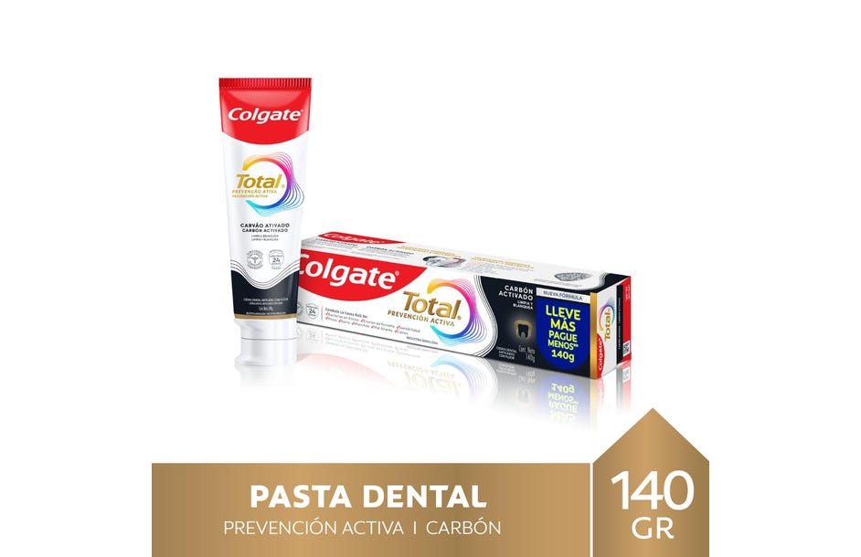 Colgate Crema Dental Total 12 Carbon Activado 140g