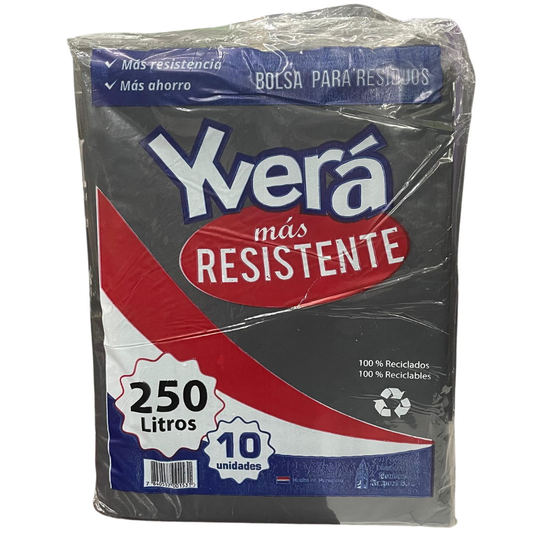 Bolsa Yvera Reforzado Negro Gas 250ltx10