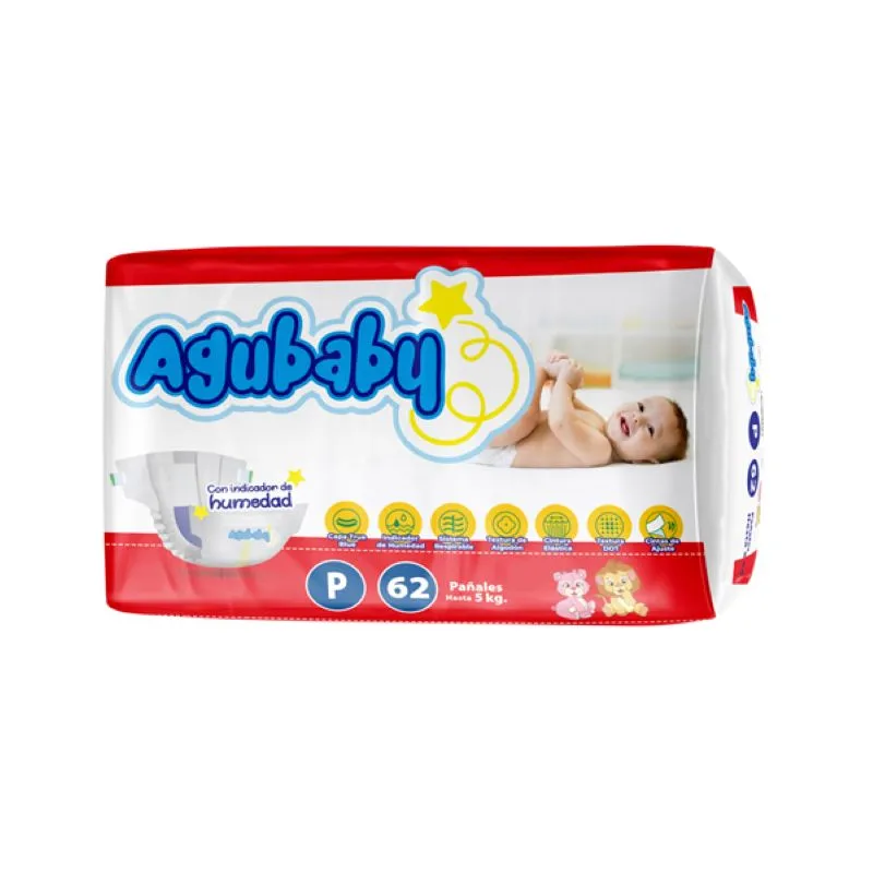 Pañal Agubaby Pequeño 6x62uni