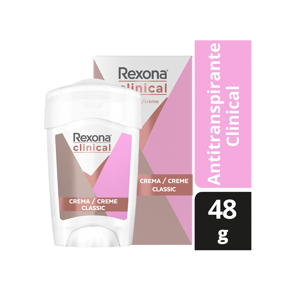 Crema Rexona Clinical 96hs Antitraspirante 48g
