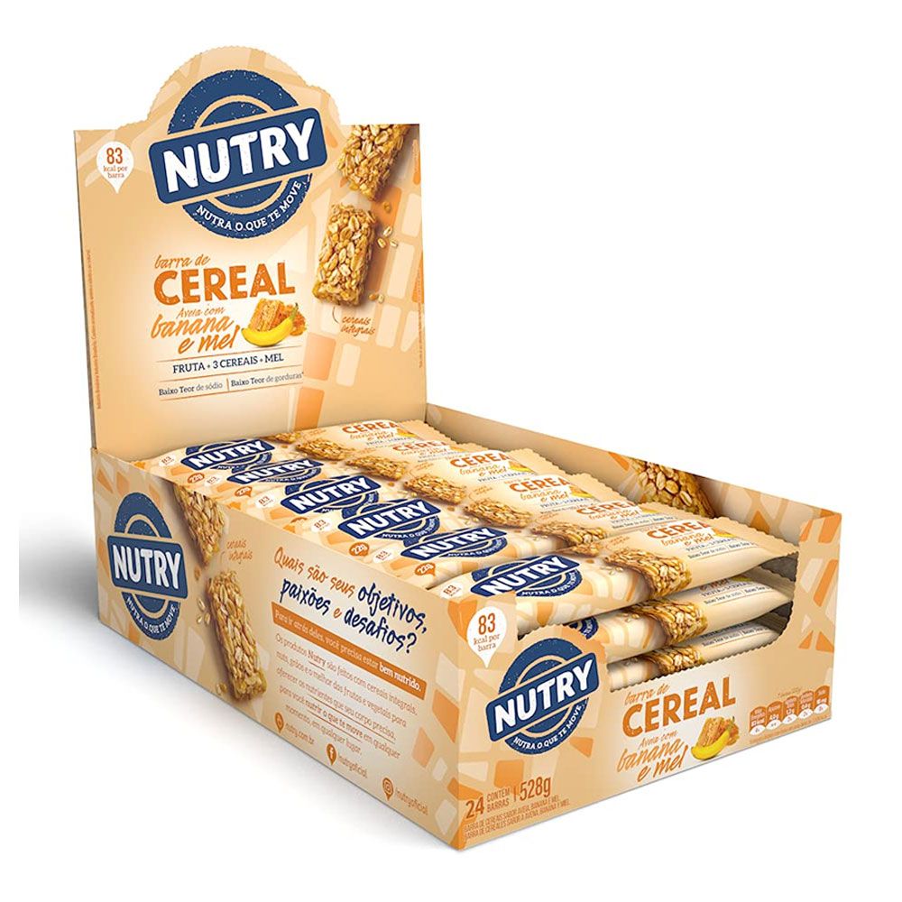 Nutry Barra Cereal Aveia/banana/miel 24x22g