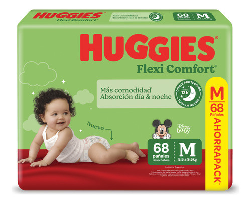 Pañal Huggies M 68un