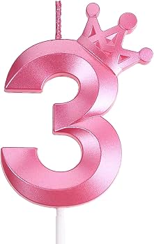 Vela Contornada Rosa N.3
