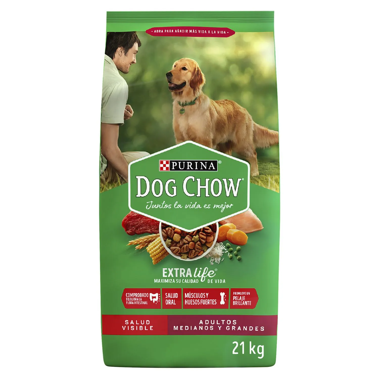 Dog Chow Adulto Raza Medi 21kg