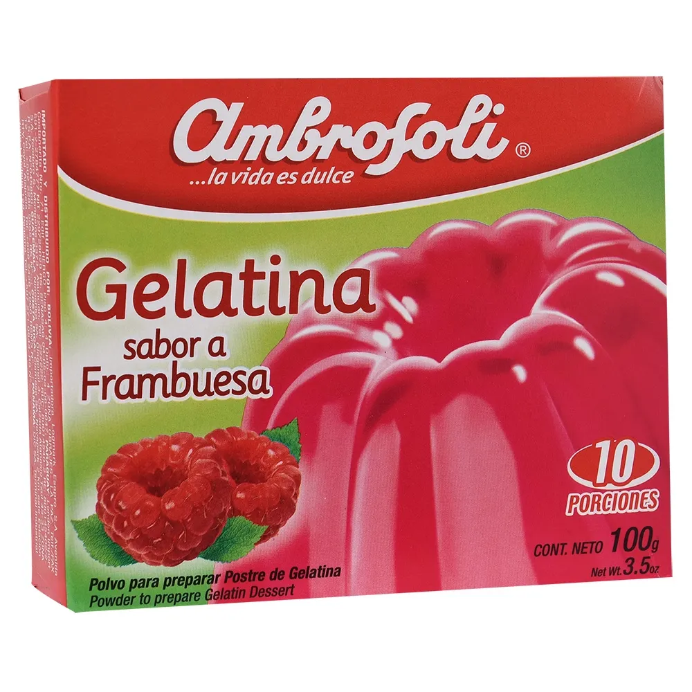 Gelatina Amb Frambuesa 100g