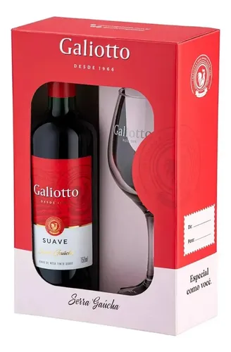 Vino Galiotto Suave con Copa Estuche 750cc