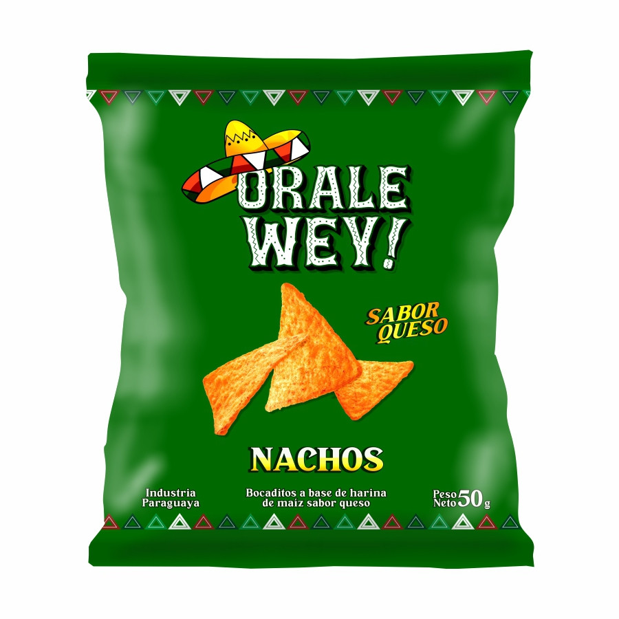 Orale Wey Nachos Sabor Queso 50g