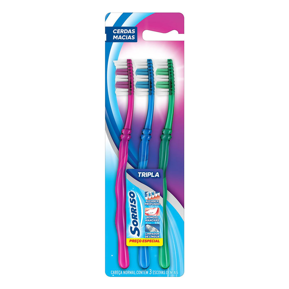 Kolynos Cepillo Dental Sorriso Triple 12x3u