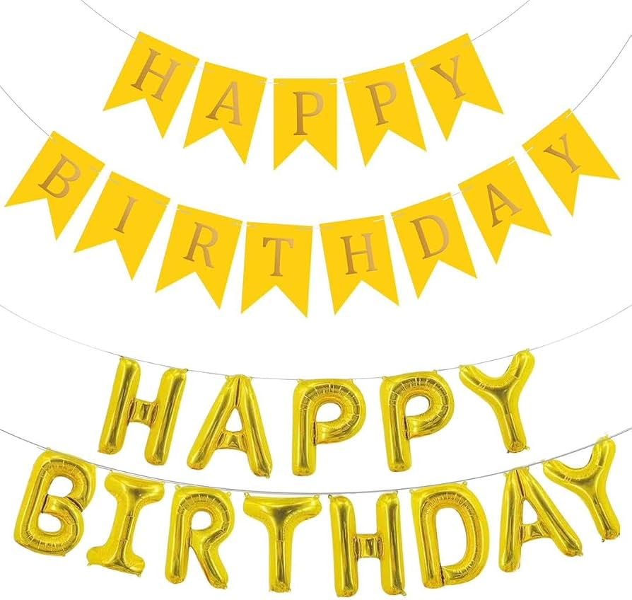 Poster Feliz Cumpleaños Amarillo