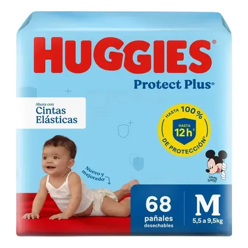 Paña Huggies Prot Plus M 68
