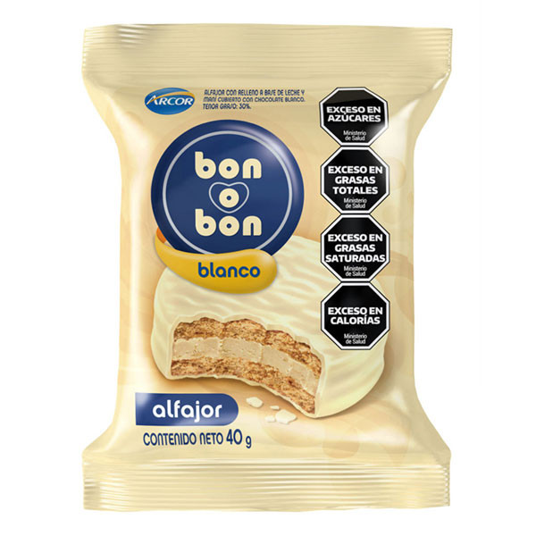 Alfajor Bon O Bon Blan 40ux 40g