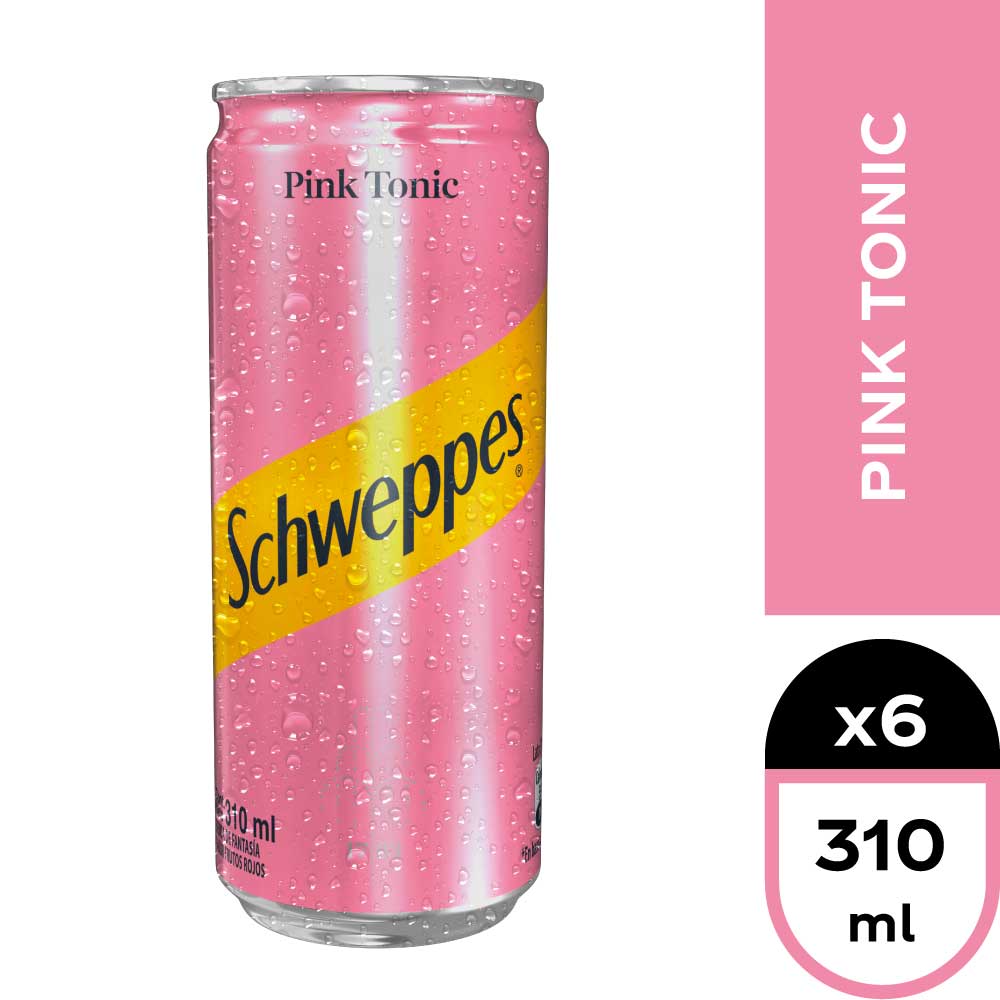Schweppes Pink Tonic Lata 310ml x6
