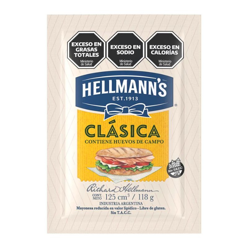 Hellmanns Mayonesa Clásica Sch 40x118g