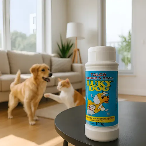 Talco Hierba Santa Maria Luky Dog 100g