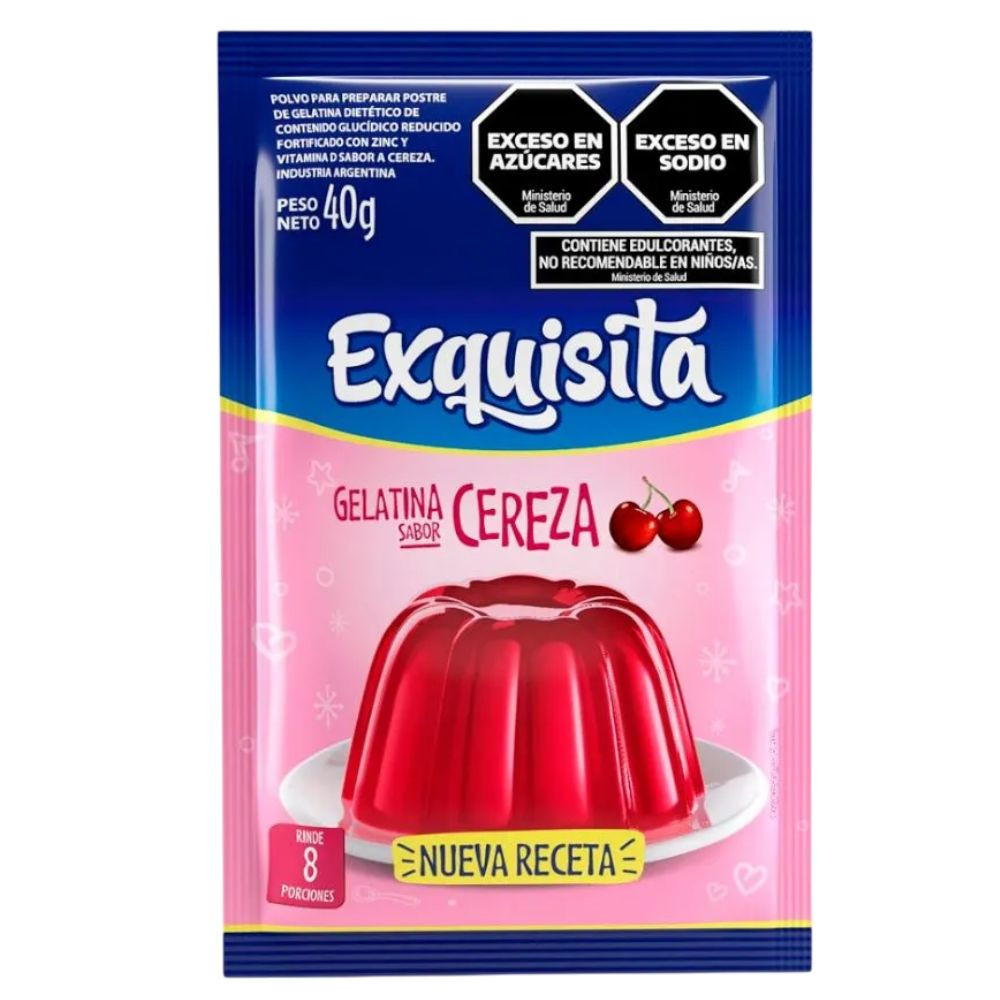 Gelatina Exquisita Cereza 40g