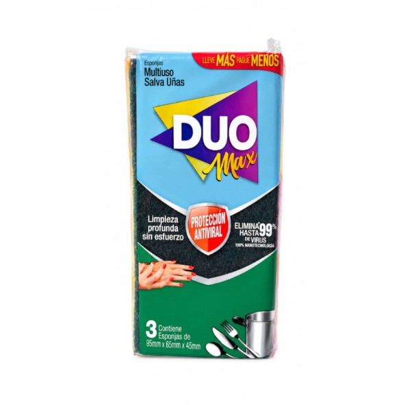Esponja Duo Max Antiadherente Salva Uñas
