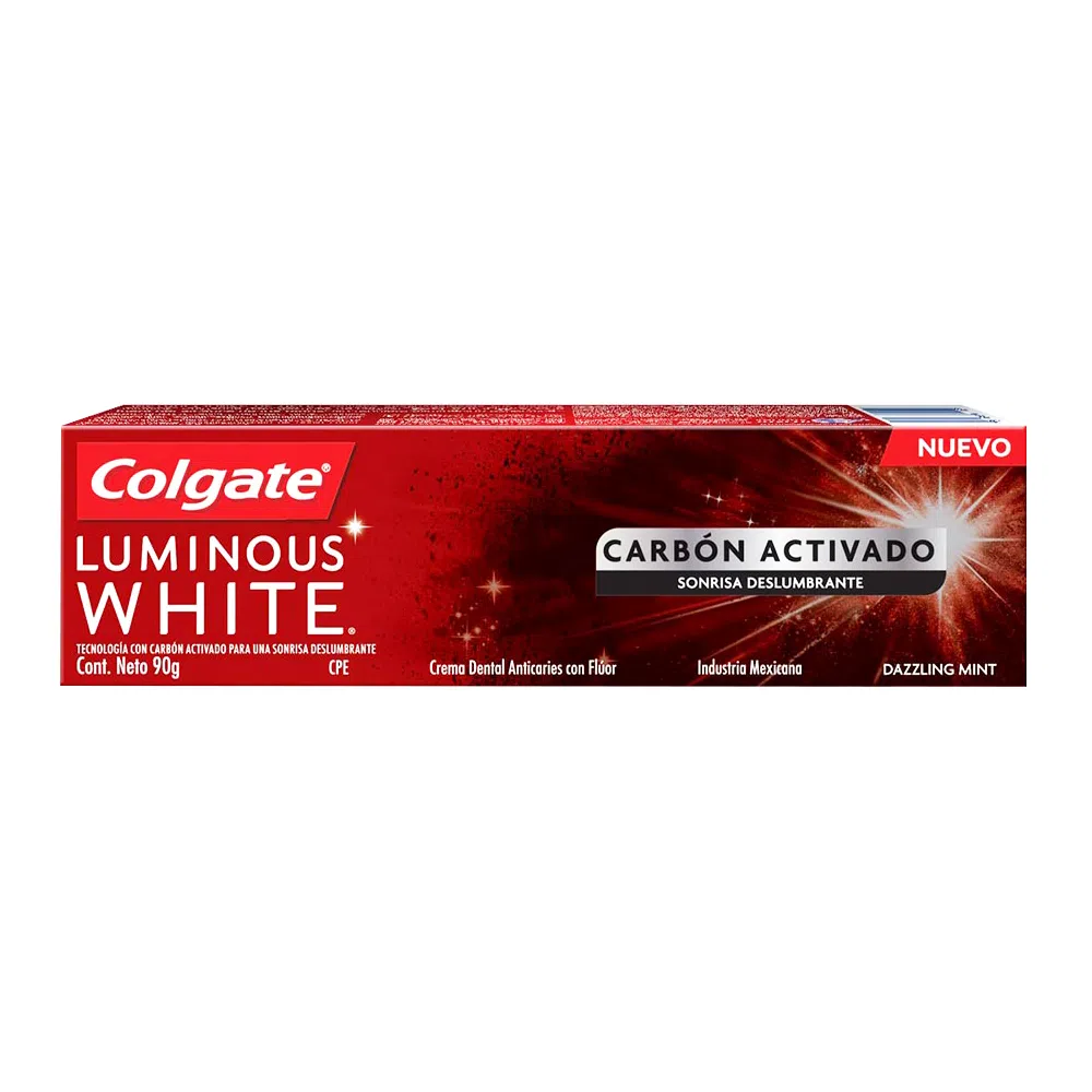 Colgate Crema Dental Luminous White Charcoal 48x90