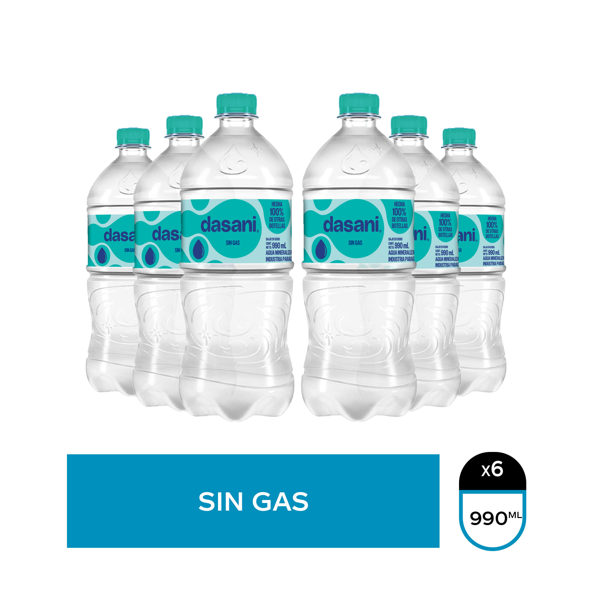 Dasani Agua Mineralizada sin Gas sin Pico 990ml