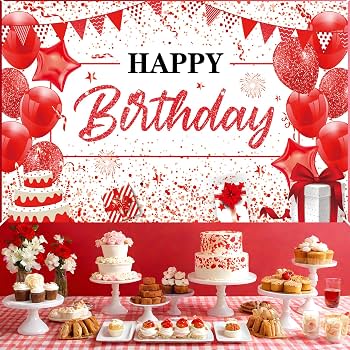 Poster Feliz Cumpleaño Rojo