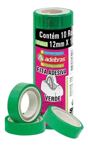 Cinta Eurocel Adhesiva Verde 12mmx10m C