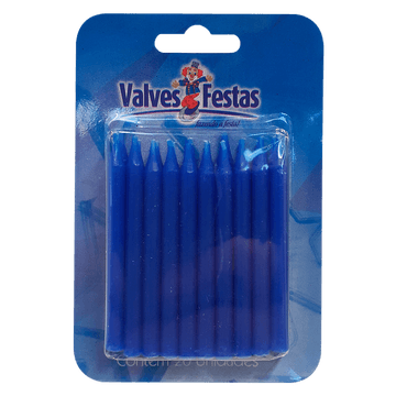 Vela Palito Azul x20