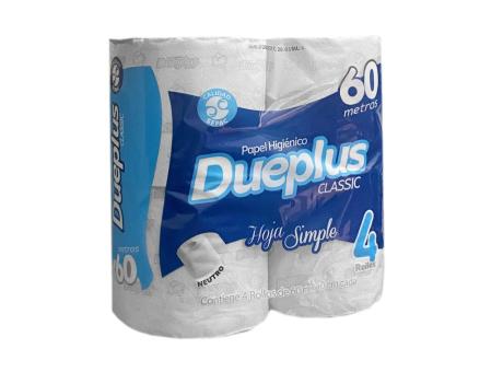 Papel. Higiénico Dueplus Classic Neutro 60m
