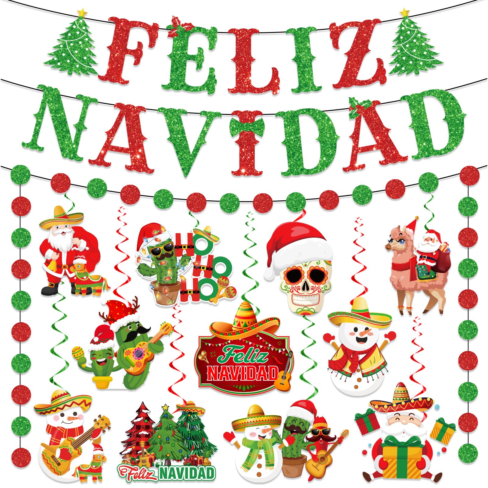 Topper Feliz Navidad Arbolito 2/6u
