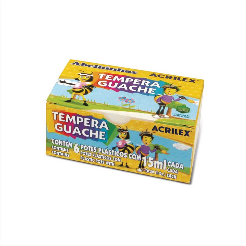 Temepra Guache 6 Col Acrilex 15ml