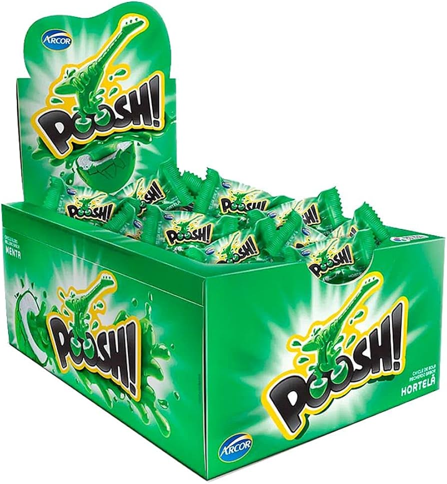 Chicle Poosh Hortela 18x200g