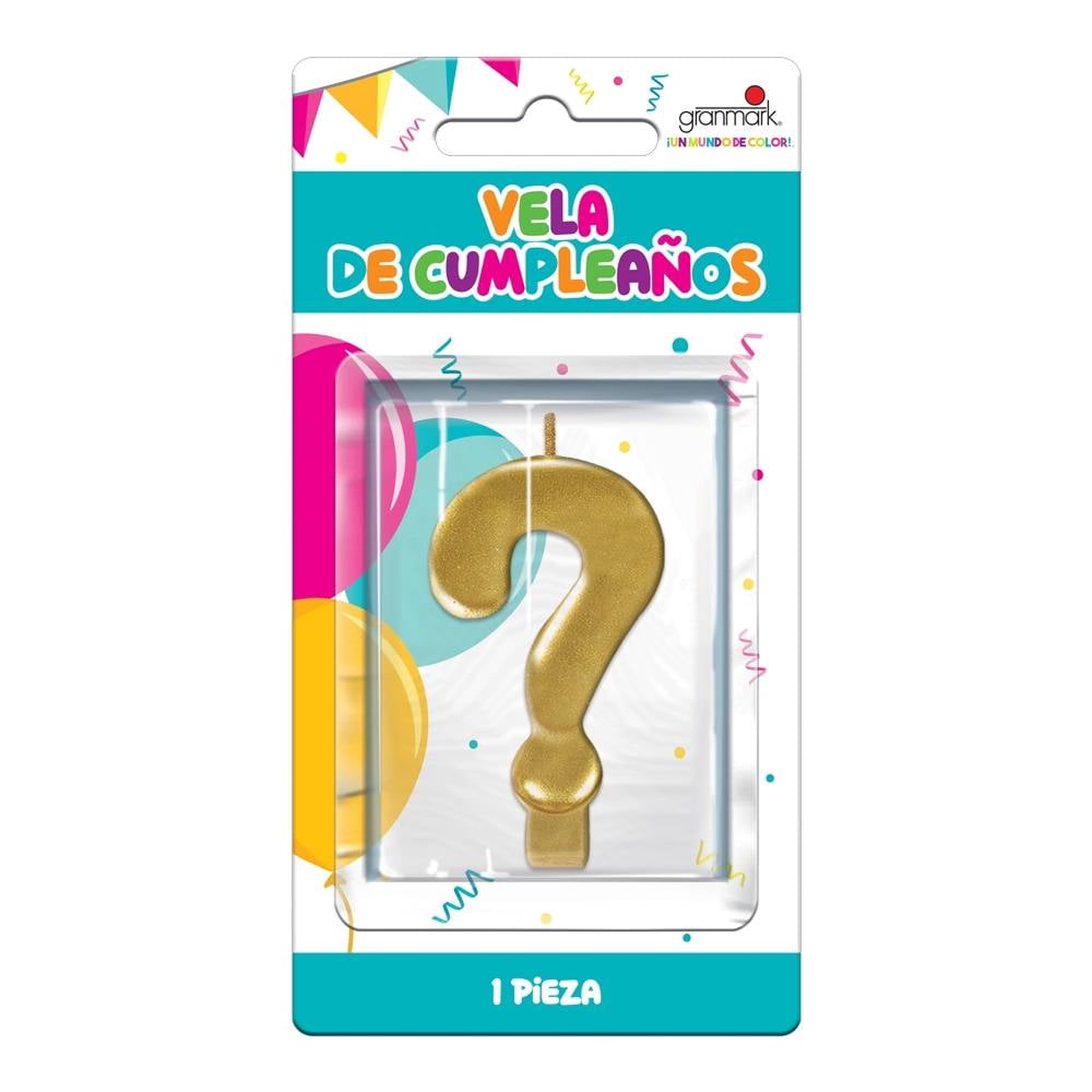 Vela Interrogacion Oro Blanco
