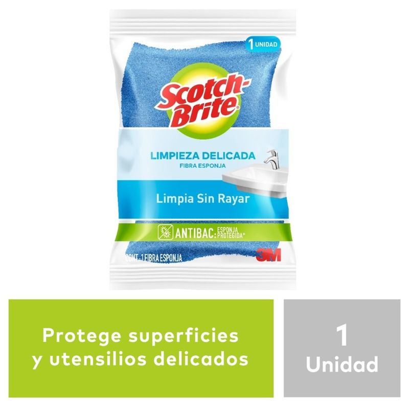 Esponja Scotch Brite Cero Rayas Azul 3m