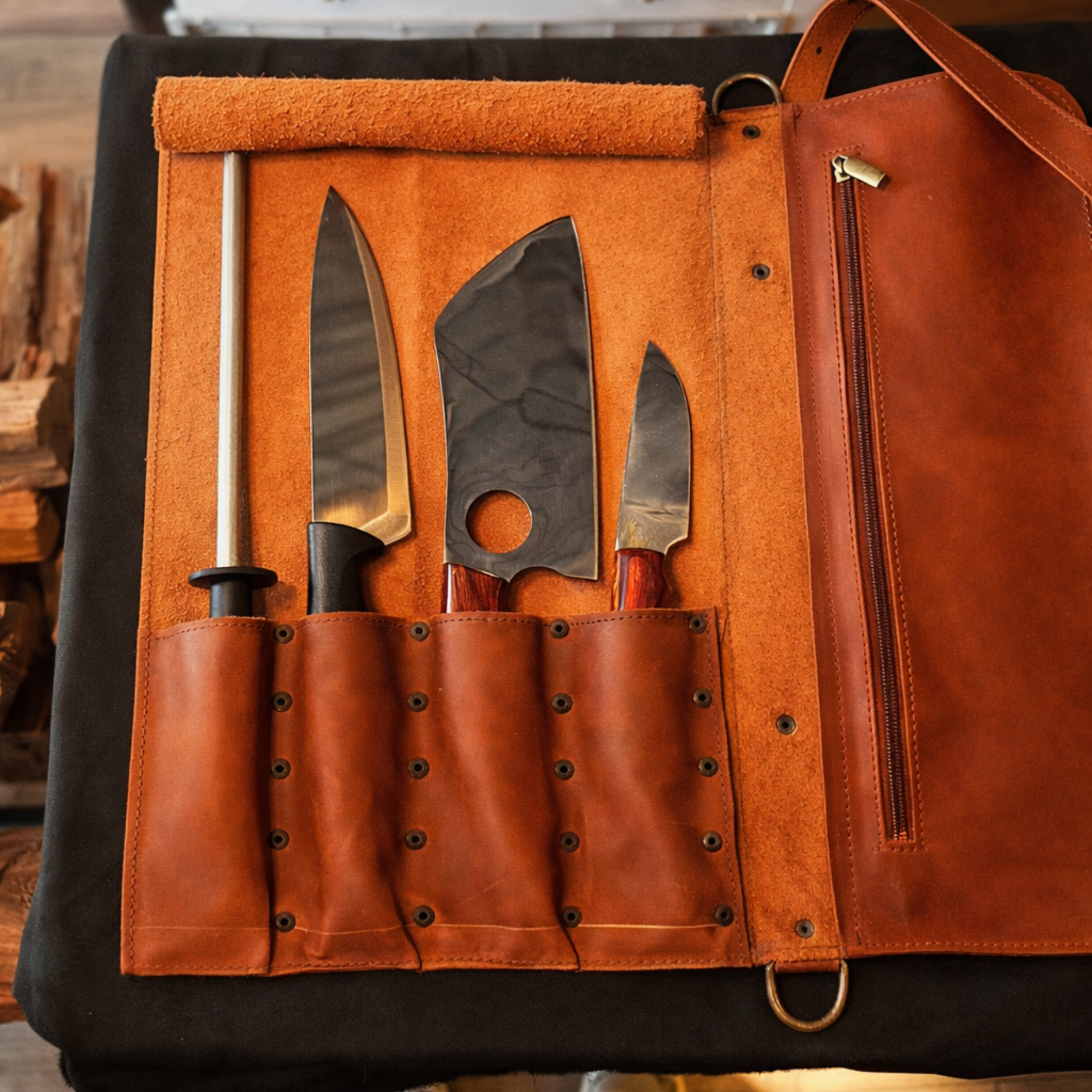 Cuchillo Artesanal con Estuche