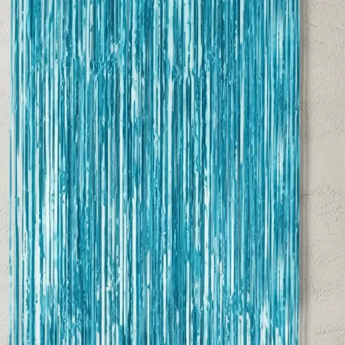 Cortina Decorativa Azul Claro 100x20