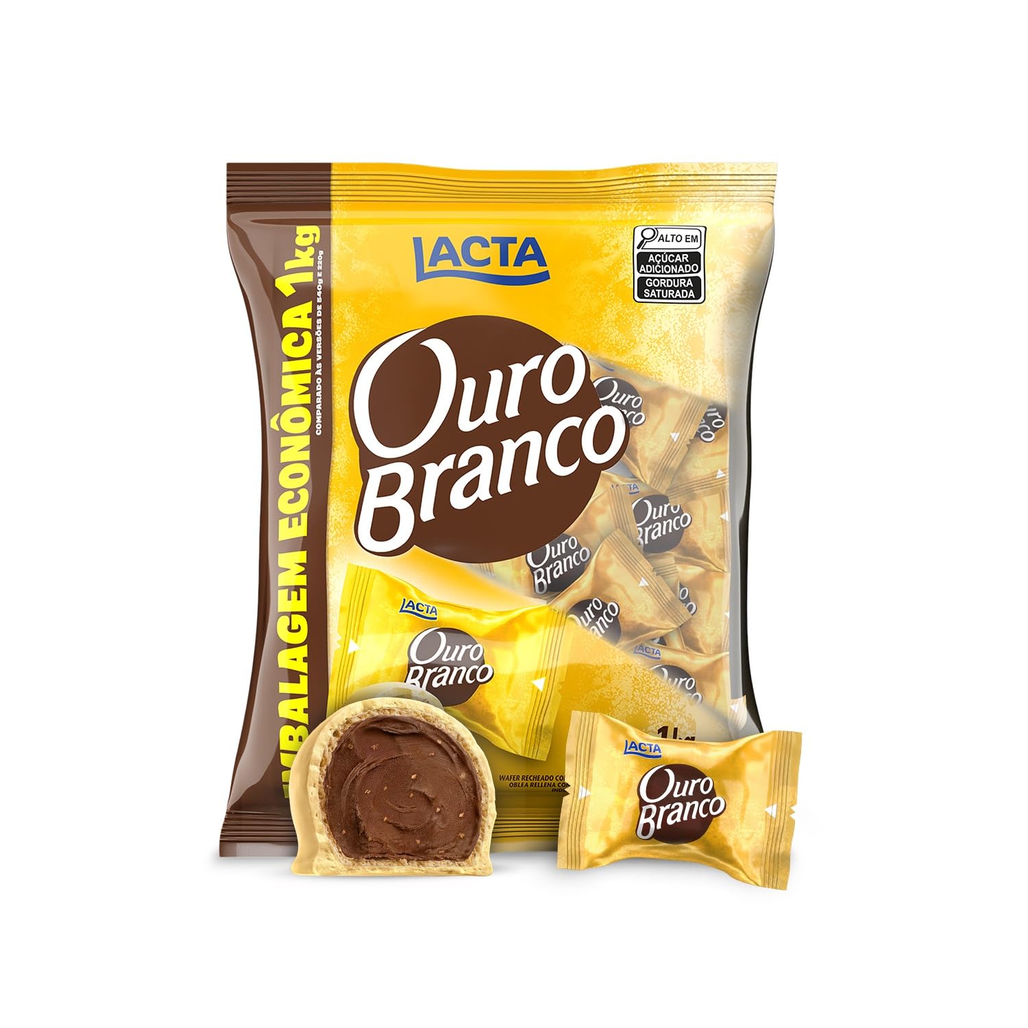 Chocolate Lacta Bombom Oro Blanco 1kg x48
