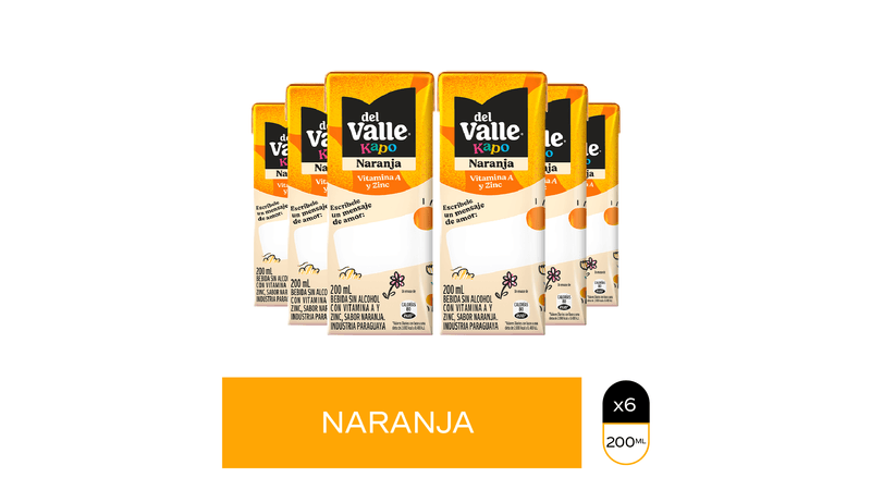 Del Valle Kapo Naranja 200ml