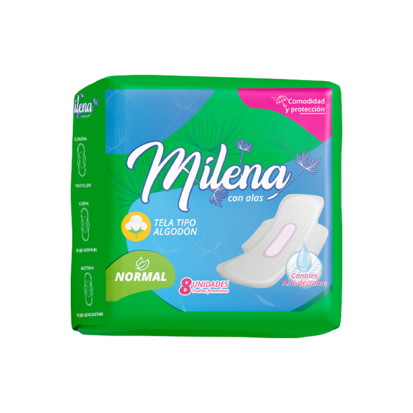 Absorbentes Milena Normal con Alas 48x8
