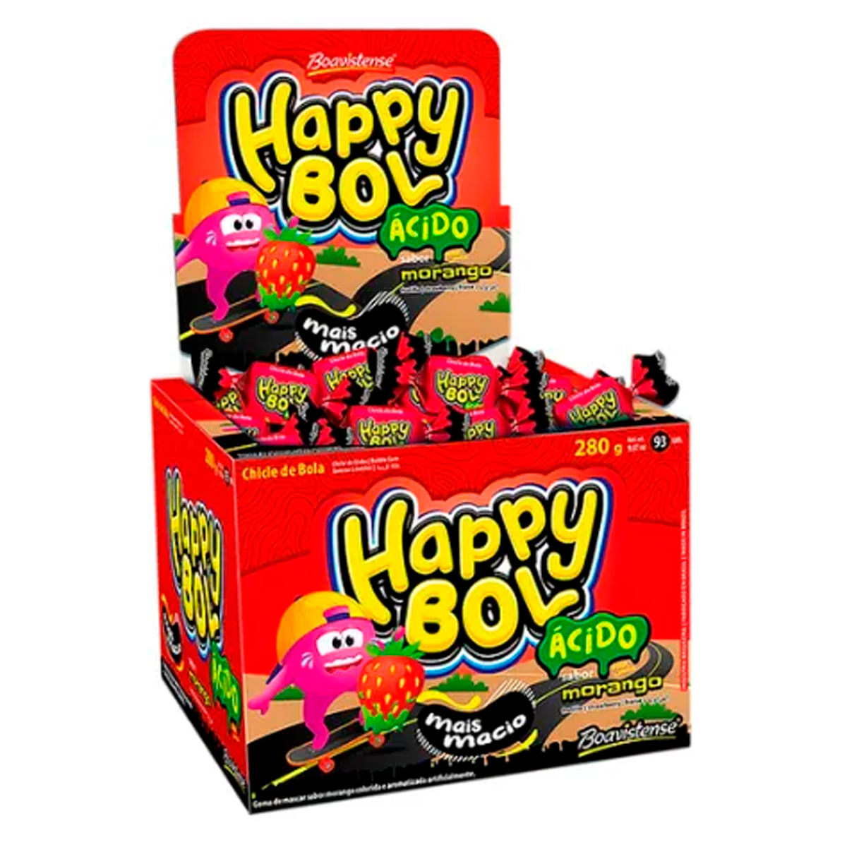 Fl Happy Bol Chicle Frutilla 140g