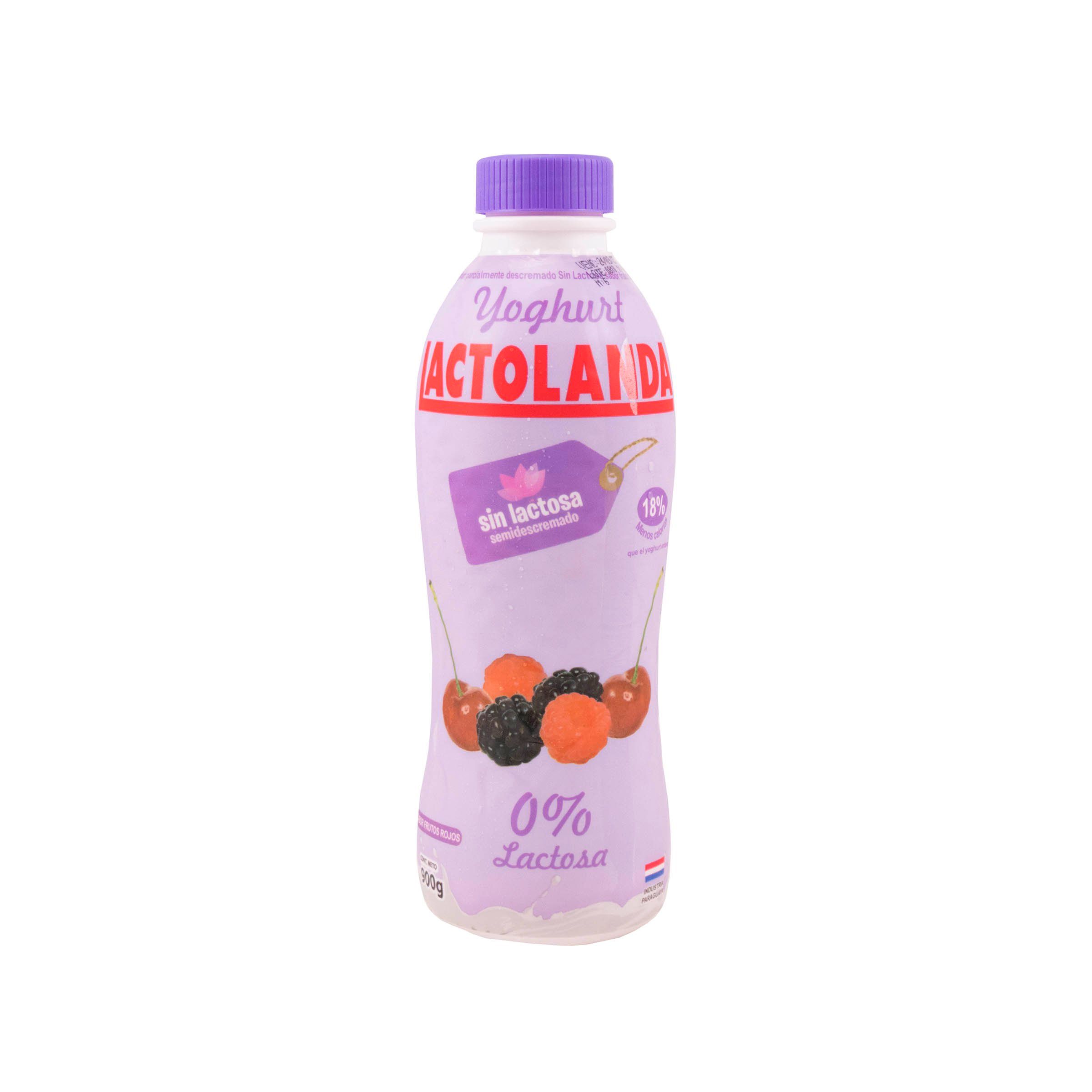 Yoghurt sin Lactosa Frutos Rojo Bote.900