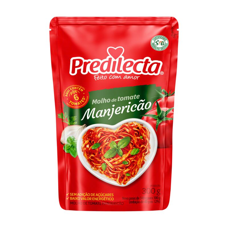 Salsa Tomate Predilecta Manjericao S 300g