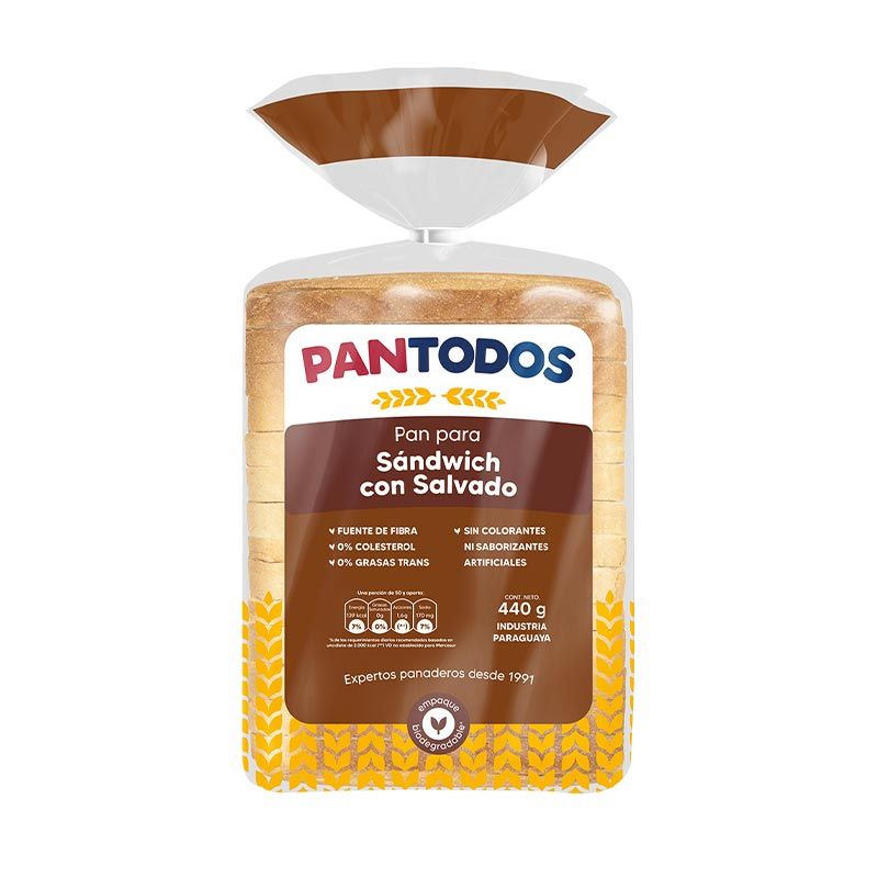 Pan de Sandwich Pan Todos Integral 460g