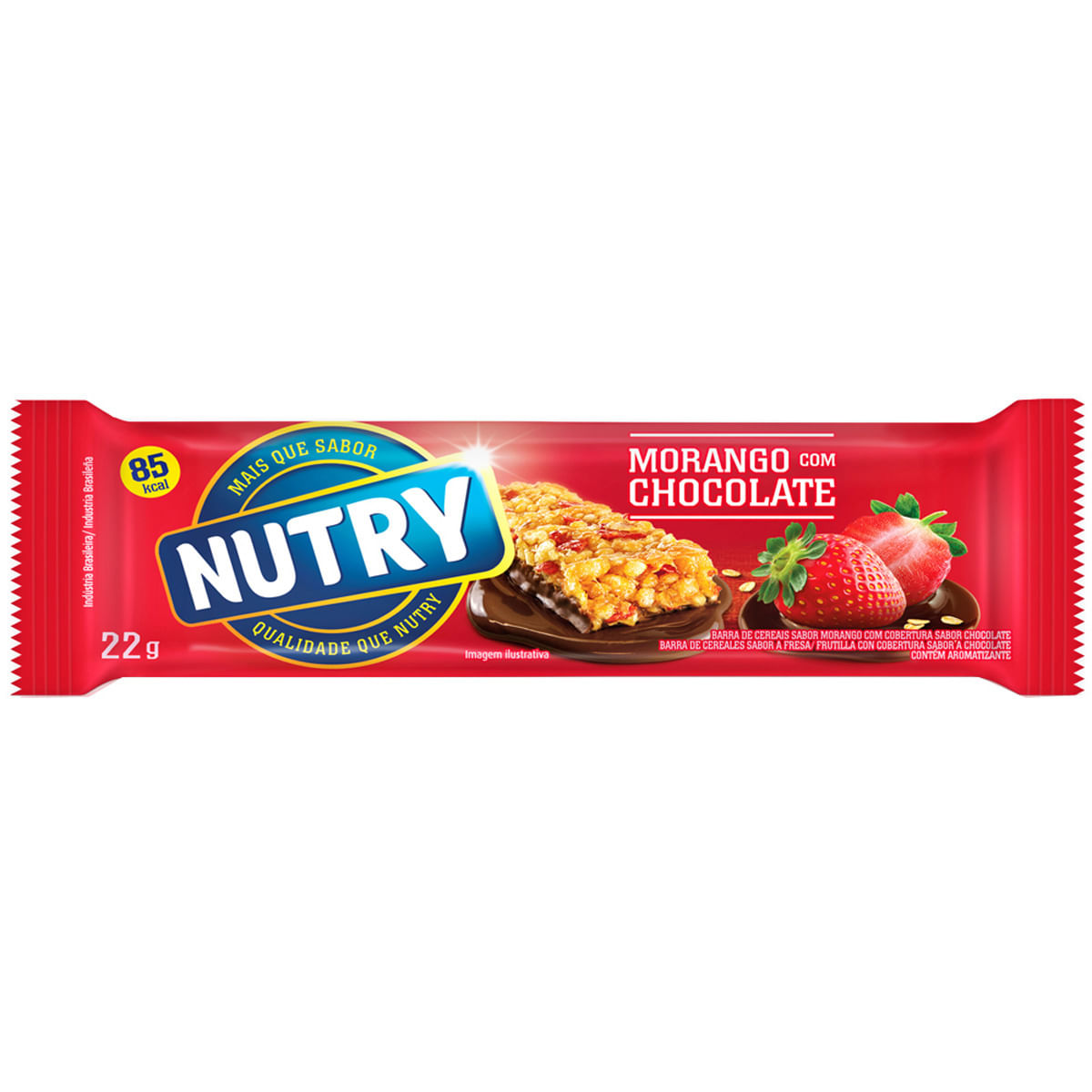 Nutry Barra Cereal Morango/choco 24x22g
